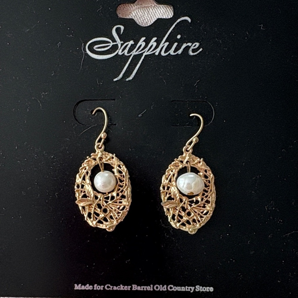 Gold and Pearl Earrings